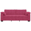 3-personers sofa 178 cm fløjl vinrød