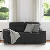 2-personers sofa 120 cm kunstlæder sort