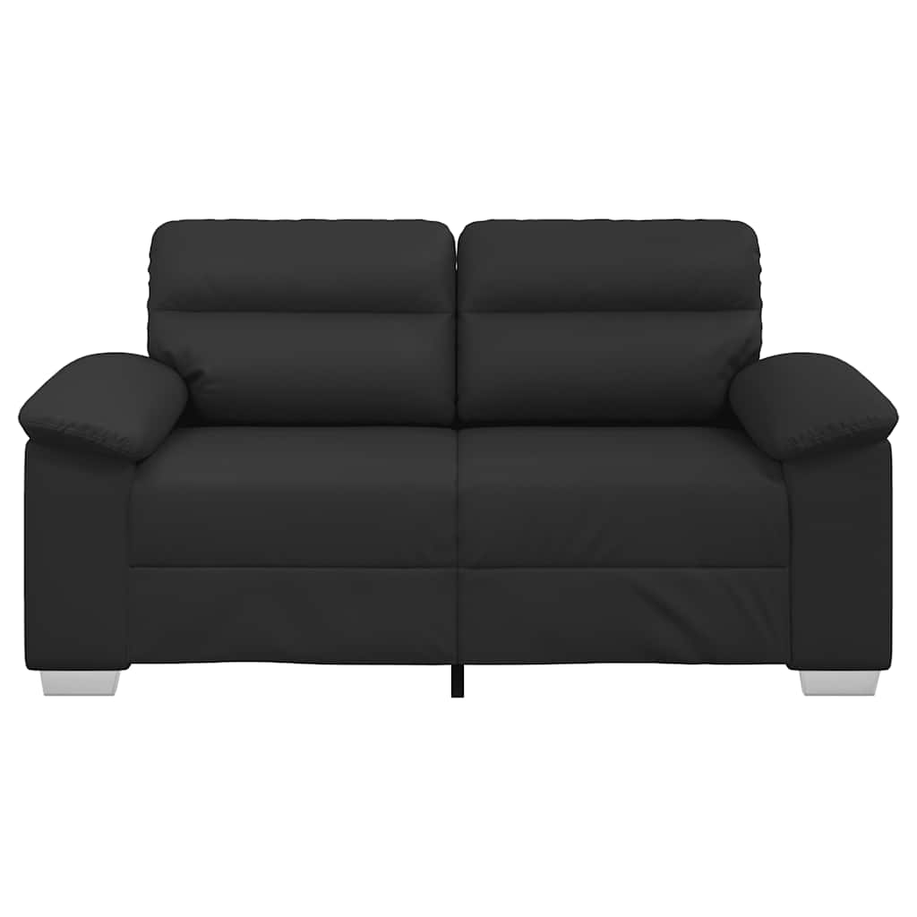 2-personers sofa 120 cm kunstlæder sort