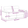 2-personers sofa 120 cm kunstlæder sort