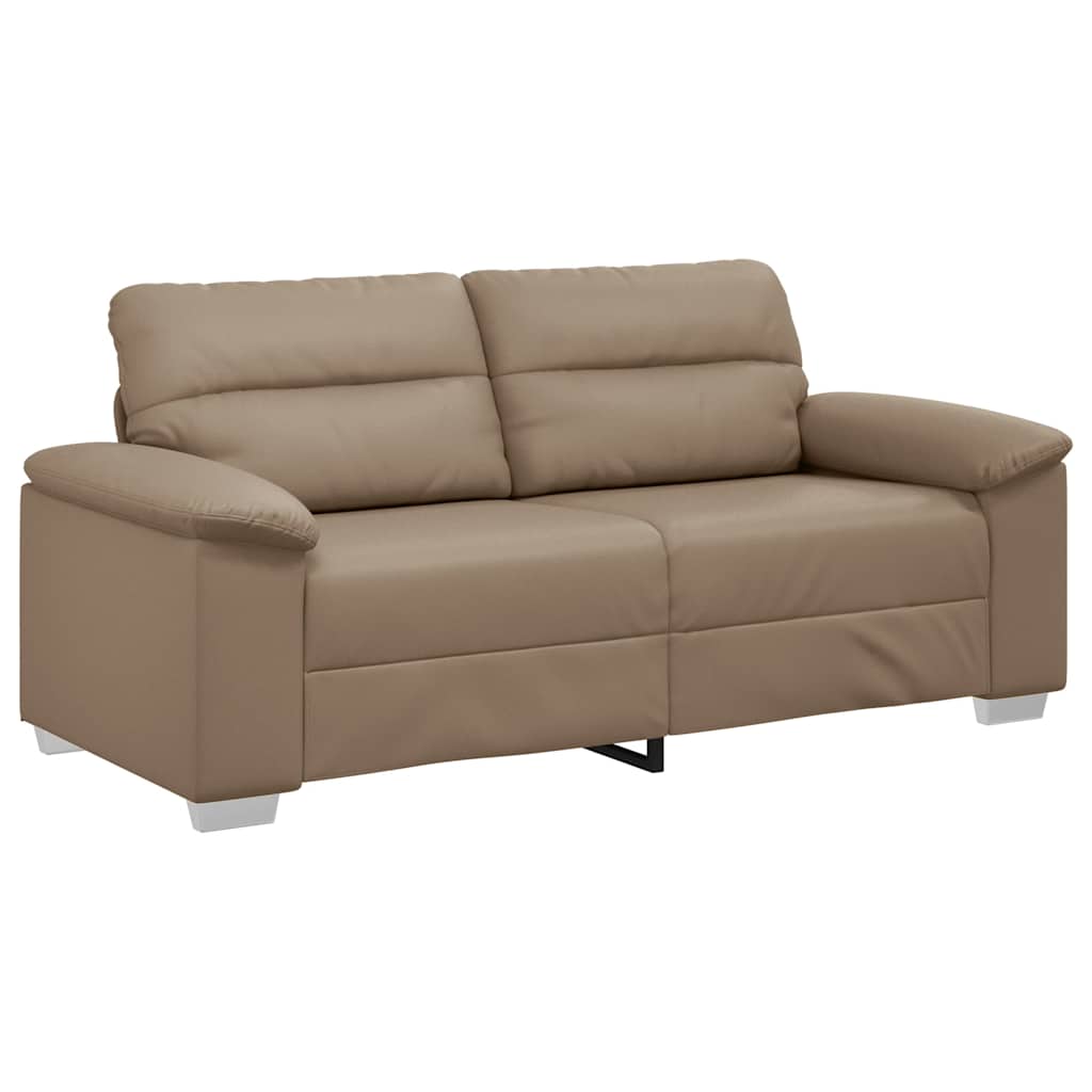 2-personers sofa cappuccino 140 cm kunstlæder