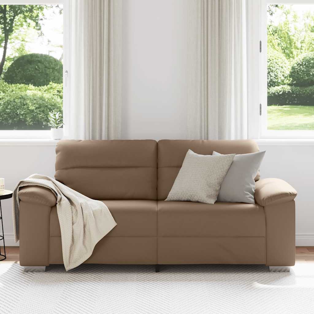 2-personers sofa cappuccino 140 cm kunstlæder