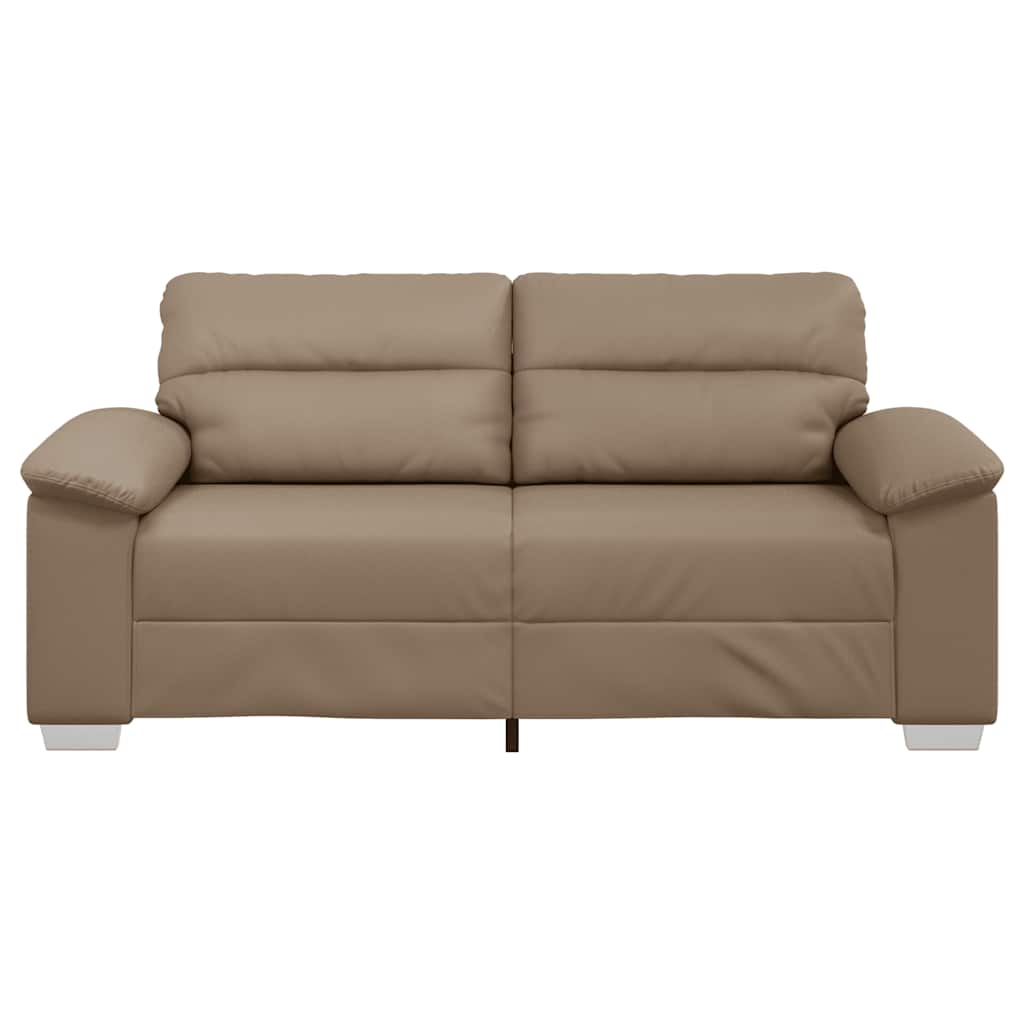 2-personers sofa cappuccino 140 cm kunstlæder