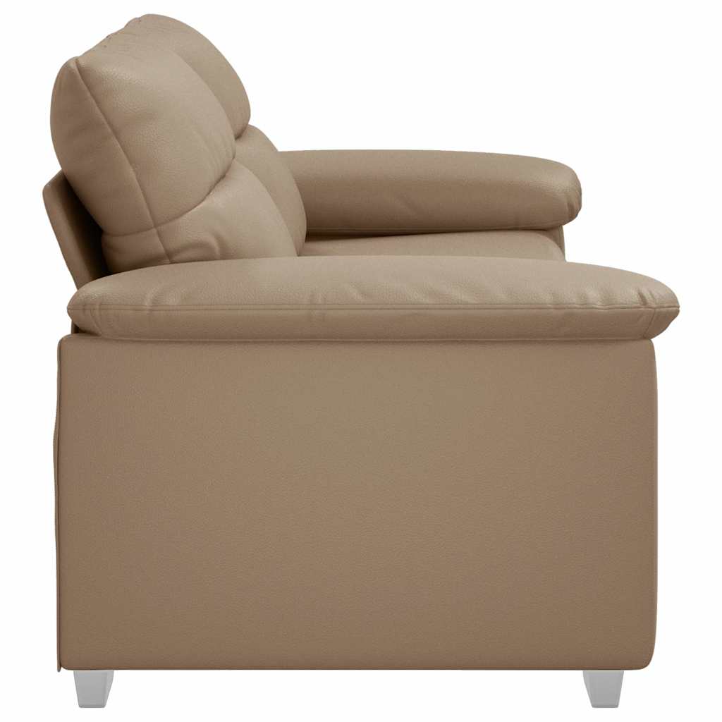 2-personers sofa cappuccino 140 cm kunstlæder