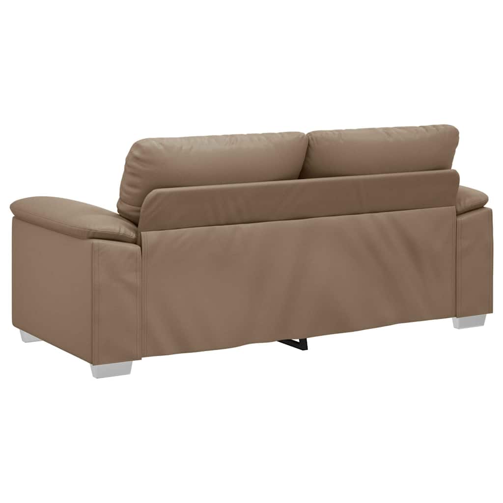 2-personers sofa cappuccino 140 cm kunstlæder