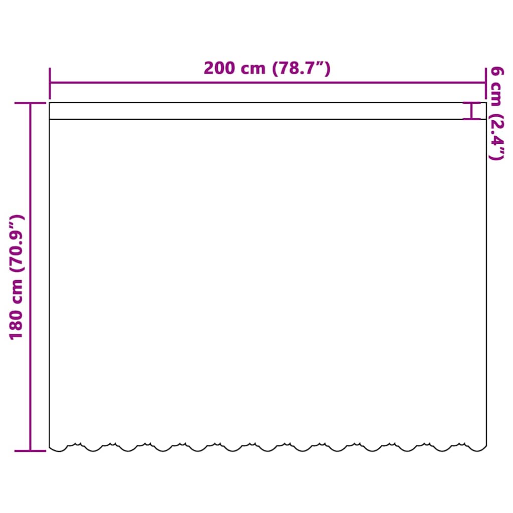 Lace Gardin med gardiner Blomstret Hvid 180 x 200 cm Polyester