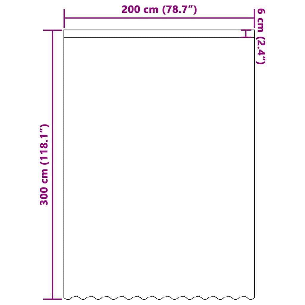 Lace Gardin med gardiner Blomstret Hvid 300 x 200 cm Polyester