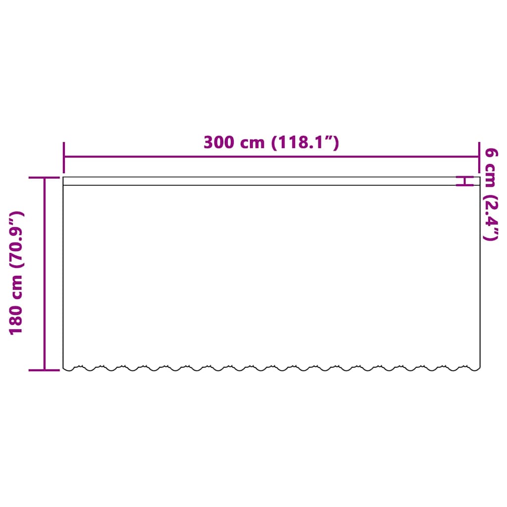 Lace Gardin med gardiner Blomstret Hvid 180 x 300 cm Polyester