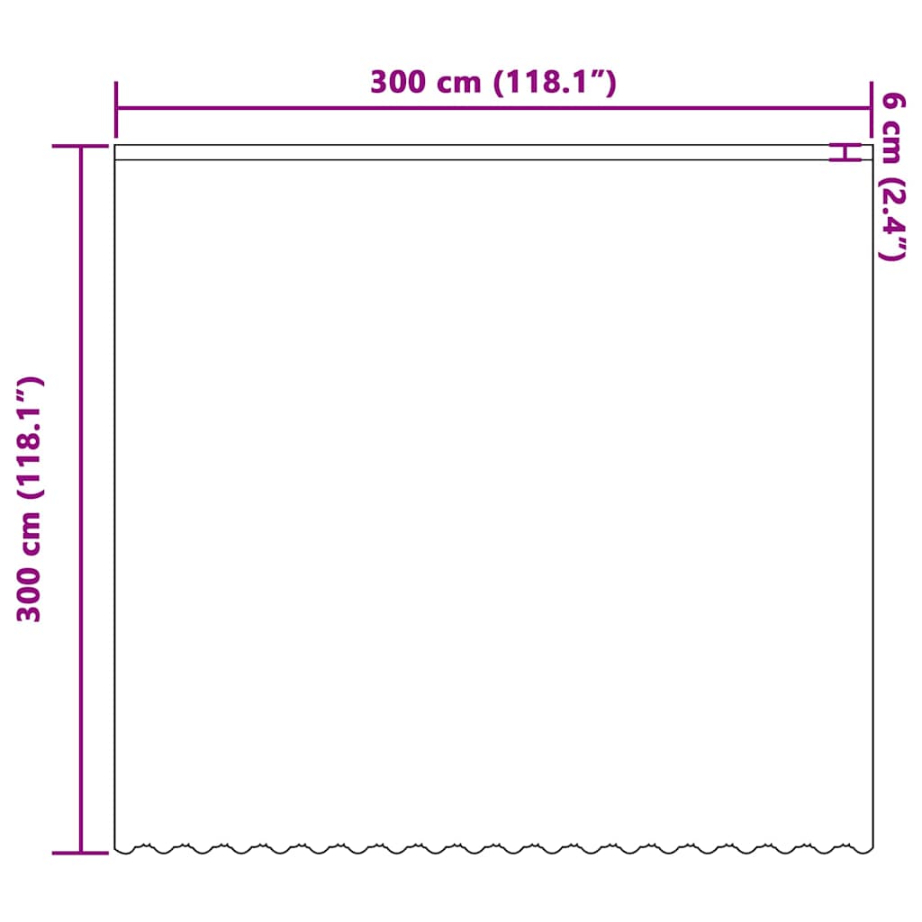 Lace Gardin med gardiner Blomstret Hvid 300 x 300 cm Polyester