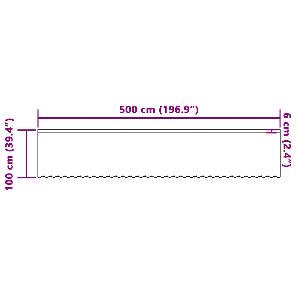 Lace Gardin med gardiner Blomstret Hvid 100 x 500 cm Polyester