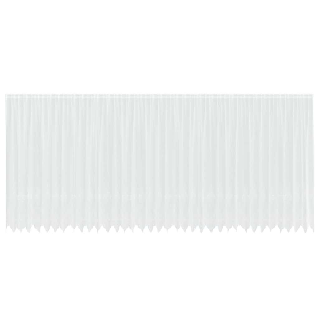 Lace Gardin med gardiner Blomstret Hvid 245 x 900 cm Polyester