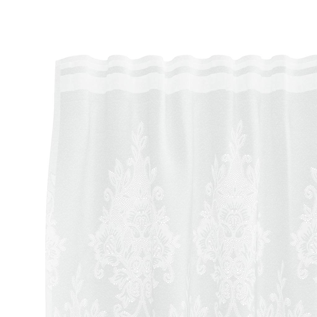 Lace Gardin med gardiner Blomstret Hvid 300 x 900 cm Polyester