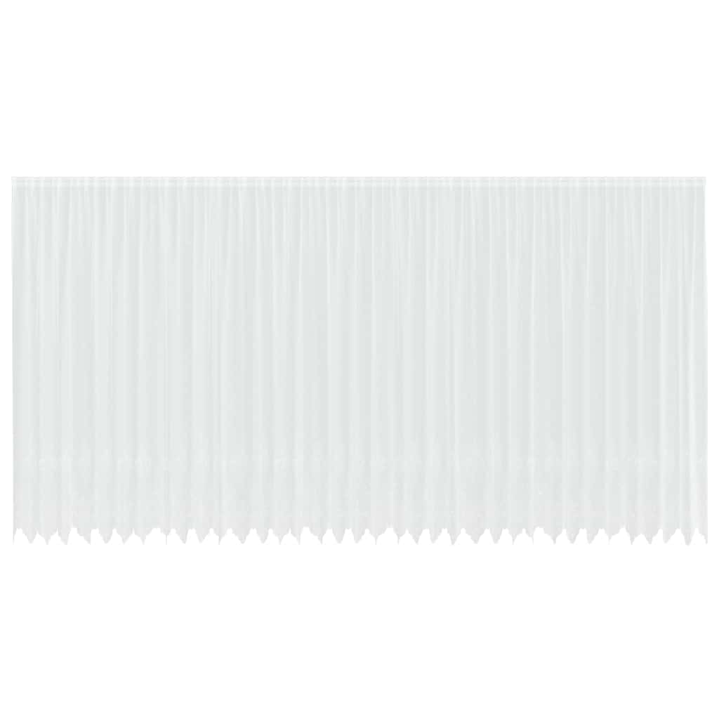 Lace Gardin med gardiner Blomstret Hvid 300 x 900 cm Polyester