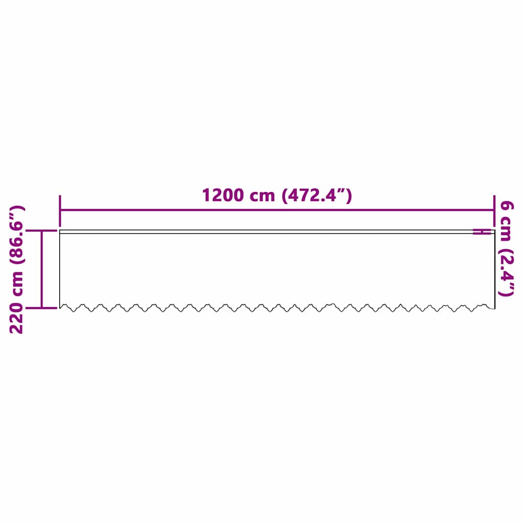 Lace Gardin med gardiner Blomstret Hvid 220 x 1200 cm Polyester