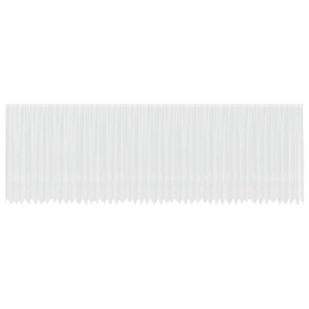 Lace Gardin med gardiner Blomstret Hvid 245 x 1200 cm Polyester