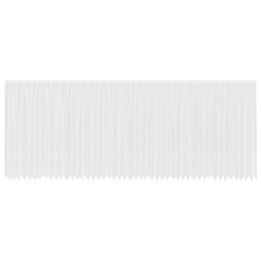 Lace Gardin med gardiner Blomstret Hvid 260 x 1200 cm Polyester