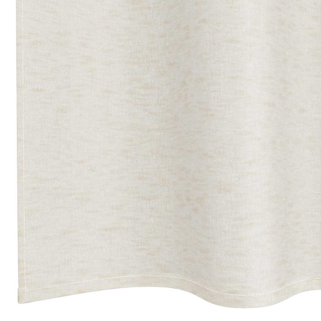Voile Gardin med gardiner 2 pcs Creme 245 x 140 cm Polyester