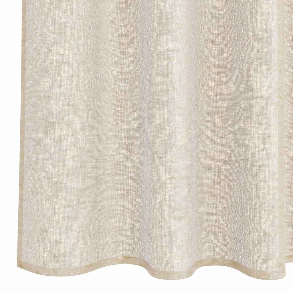 Voile Gardin 2 pcs Sandfarvet 175 x 140 cm Polyester