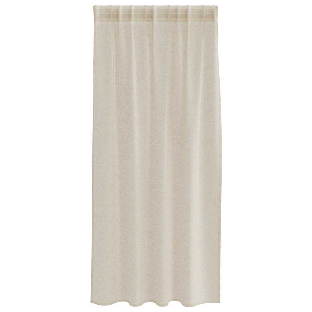 Voile Gardin 2 pcs Sandfarvet 175 x 140 cm Polyester