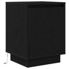 Sengeskab med LED-lys Sort 38x34x50 cm - Flotthjem