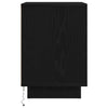 Sengeskab med LED-lys Sort 38x34x50 cm - Flotthjem