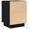 Sengeskab med LED-lys Sort 38x34x50 cm - Flotthjem