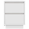 Sengeskab med LED-lys Hvid 38x34x50 cm - Flotthjem