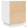 Sengeskab med LED-lys Hvid 38x34x50 cm - Flotthjem