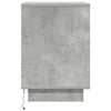 sengeborde 2 stk. med LED-lys 38x34x50 cm betongrå - Flotthjem