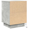 sengeborde 2 stk. med LED-lys 38x34x50 cm betongrå - Flotthjem