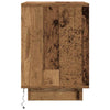 sengeskabe 2 stk. med LED-lys 38x34x50 cm gammelt træ-look - Flotthjem