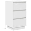 sengeskab med LED-lys 38x34x65 cm hvid - Flotthjem
