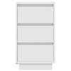 sengeskab med LED-lys 38x34x65 cm hvid - Flotthjem