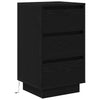 sengeborde med LED-lys 38x34x65 cm sort - Flotthjem