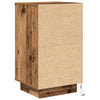 sengebord med LED-lys 38x34x65 cm antikt træ - Flotthjem