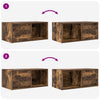 tv-skabe 2 stk. 60x31x25,5 cm konstrueret træ røget egetræ