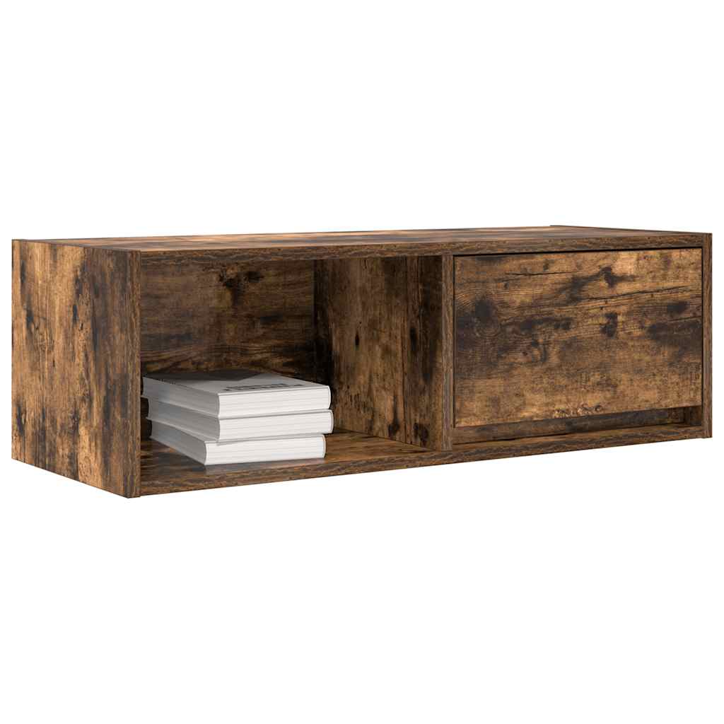 tv-skabe 2 stk. 80x31x25,5 cm konstrueret træ røget egetræ