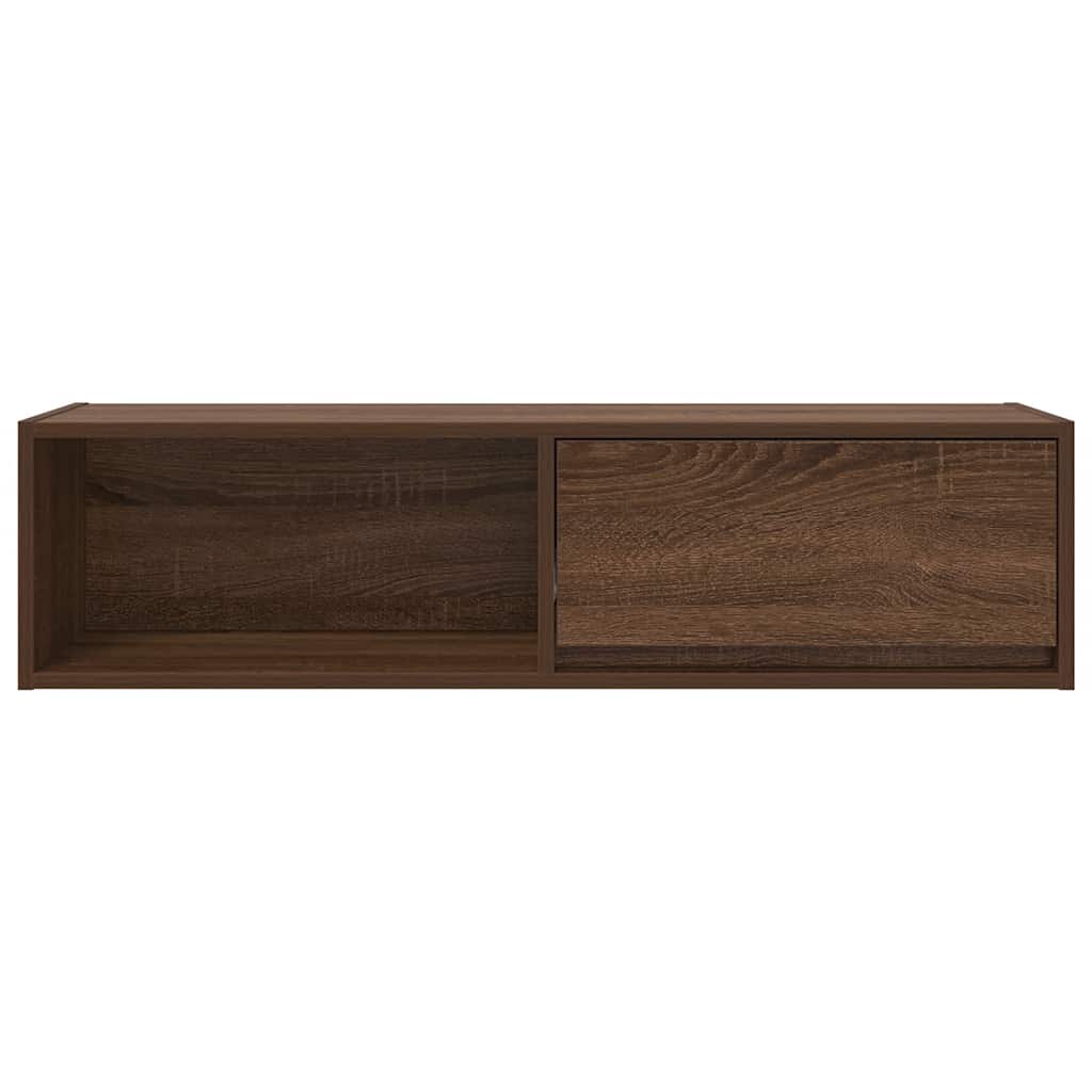 tv-borde 2 stk. 100x31x25,5 cm konstrueret træ brunt egetræ