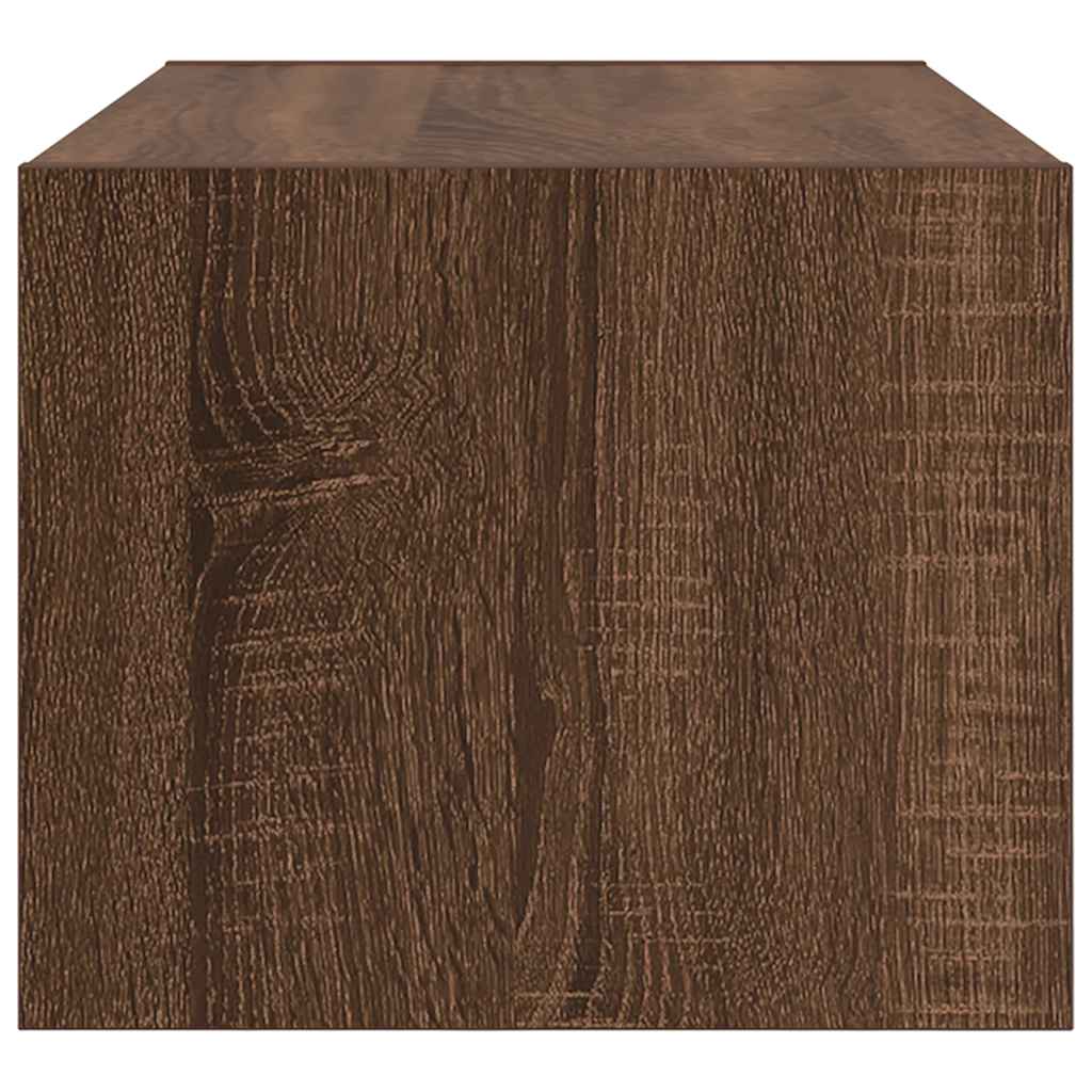 tv-bord 60x31x25,5 cm konstrueret træ brun egetræsfarve