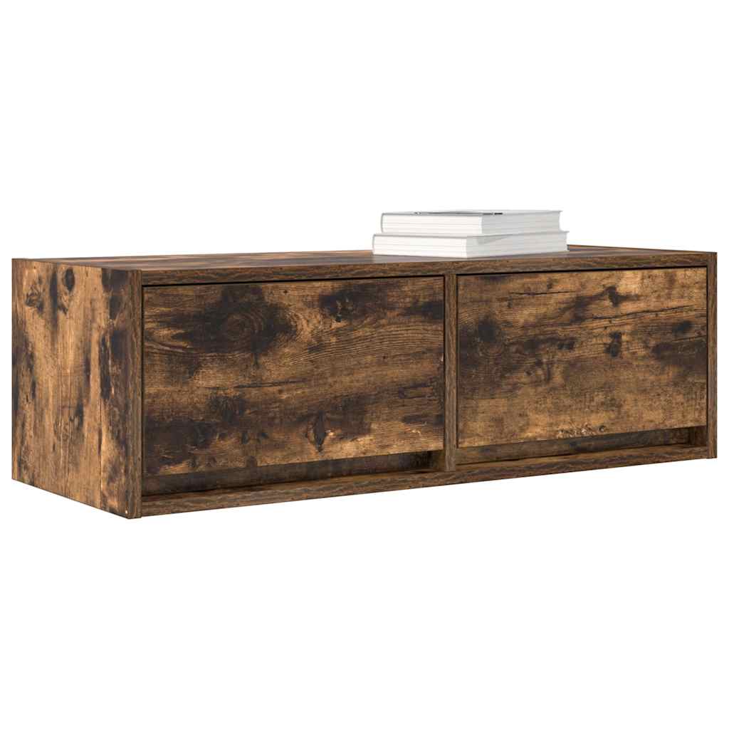tv-skabe 2 stk. 80x31x25,5 cm konstrueret træ røget egetræ