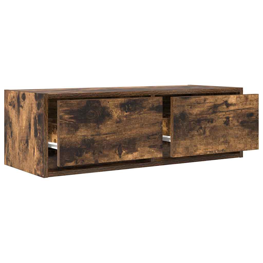tv-skabe 2 stk. 80x31x25,5 cm konstrueret træ røget egetræ