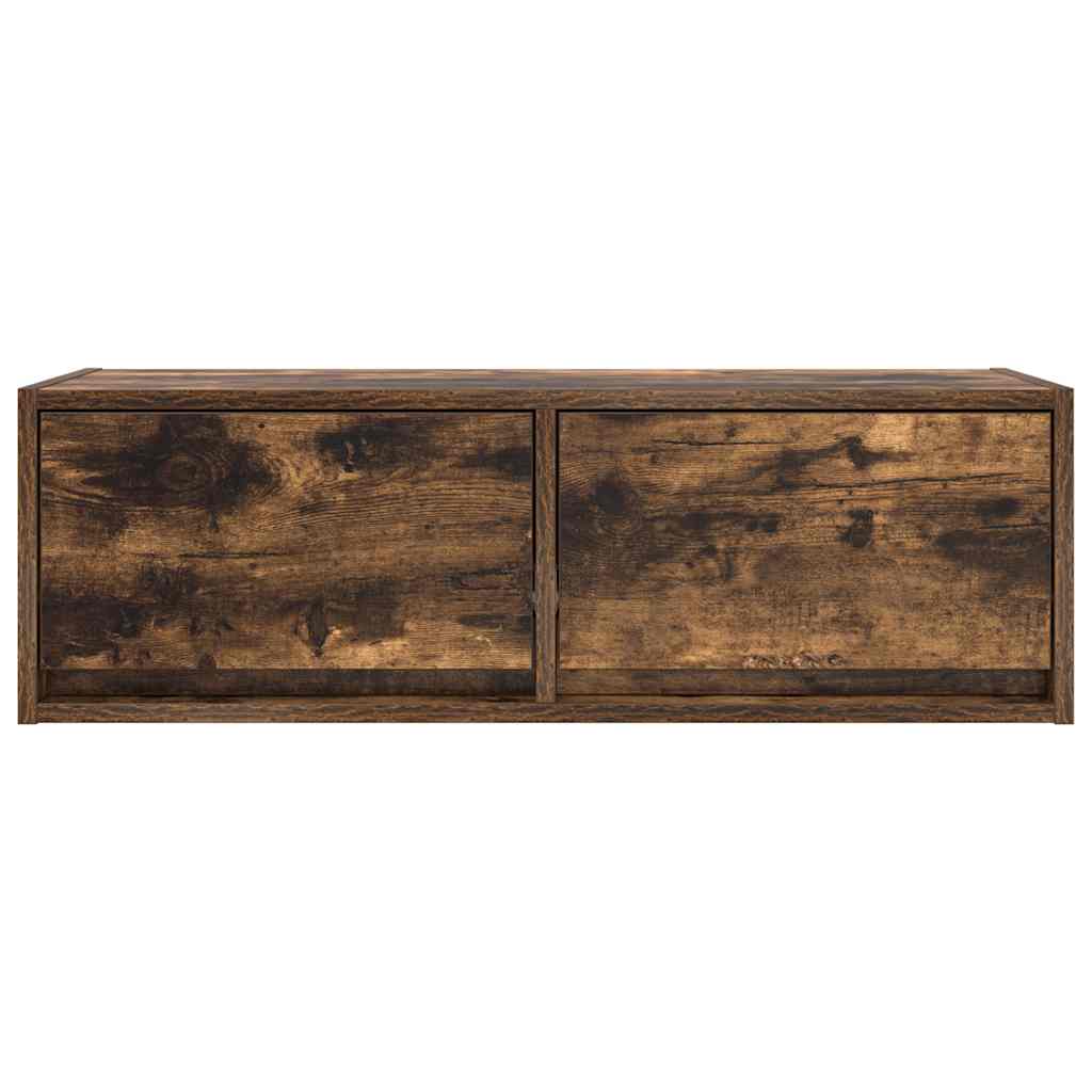 tv-skabe 2 stk. 80x31x25,5 cm konstrueret træ røget egetræ