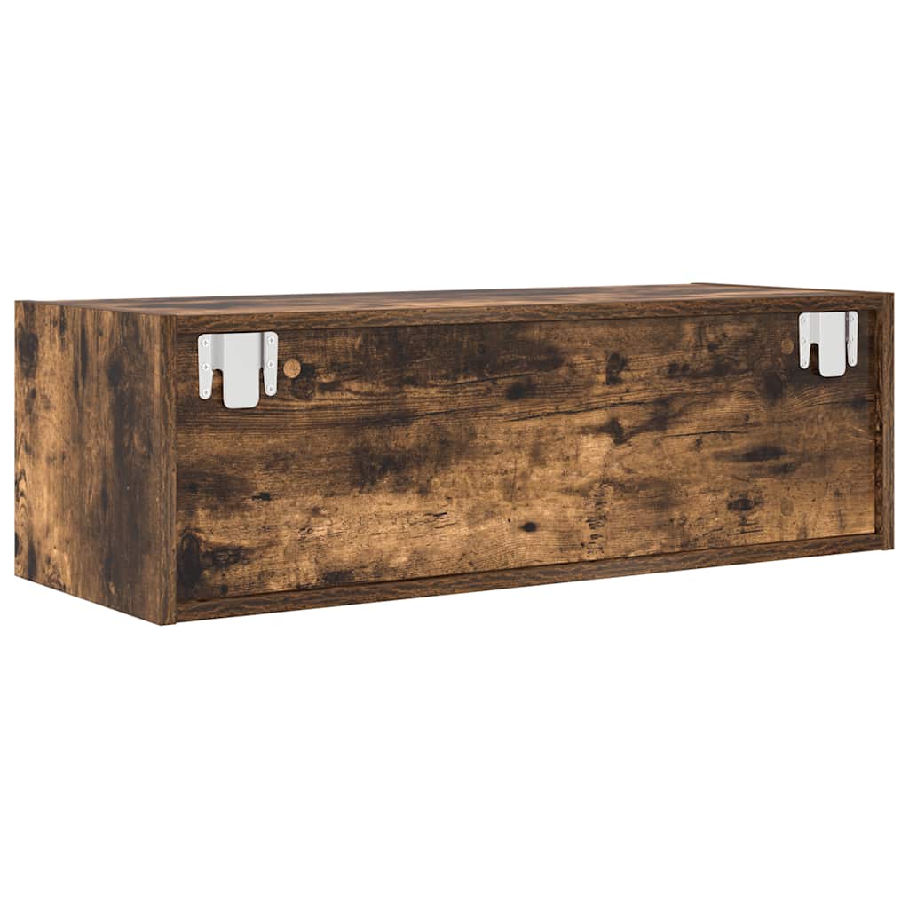 tv-skabe 2 stk. 80x31x25,5 cm konstrueret træ røget egetræ
