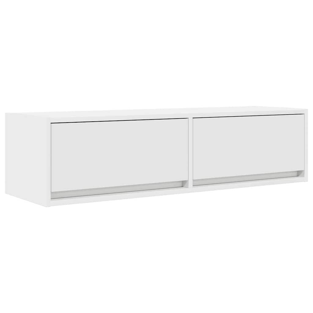 TV-skab med skuffe Hvid 100 x 31 x 25,5 cm Konstrueret træ