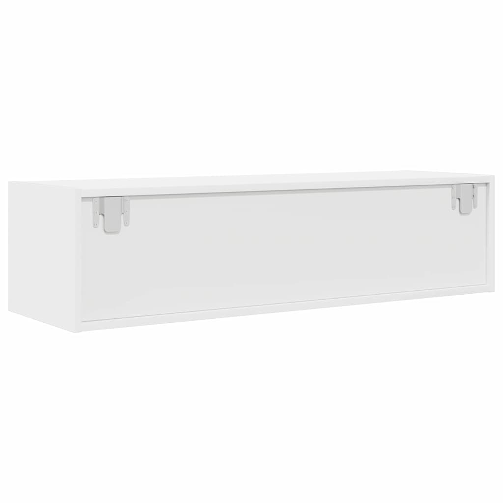 TV-skab med skuffe Hvid 100 x 31 x 25,5 cm Konstrueret træ