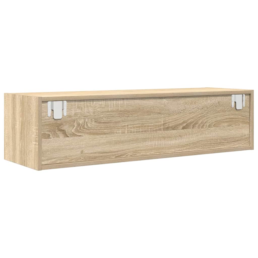 TV-skab med skuffe Sonoma-eg 100 x 31 x 25,5 cm Konstrueret træ