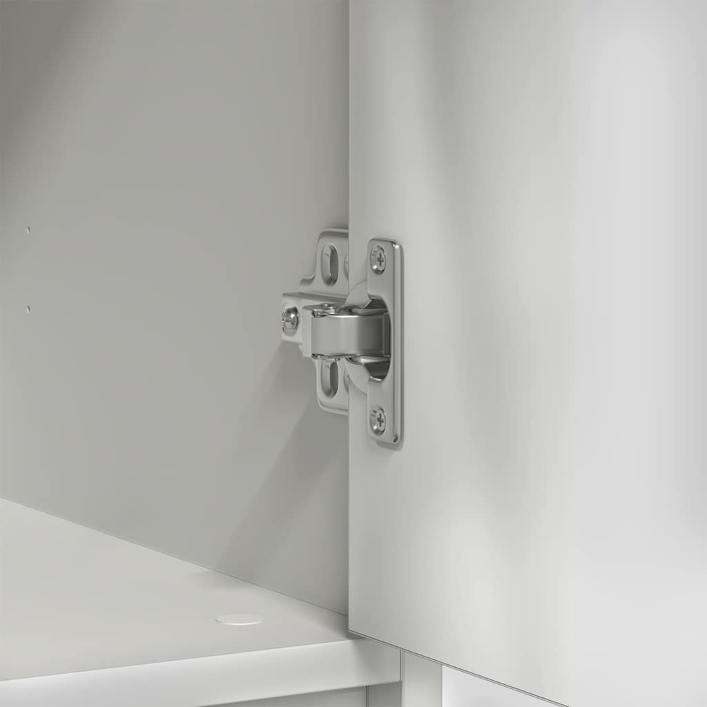 kommode med skuffe 80x34x76 cm konstrueret træ hvid