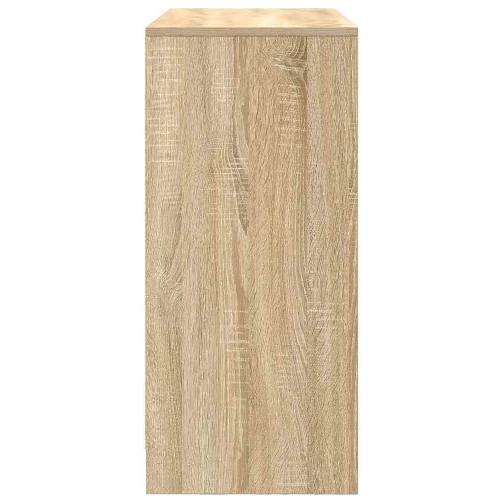 skænk med skuffe 80x34x76 cm konstrueret træ sonoma-eg