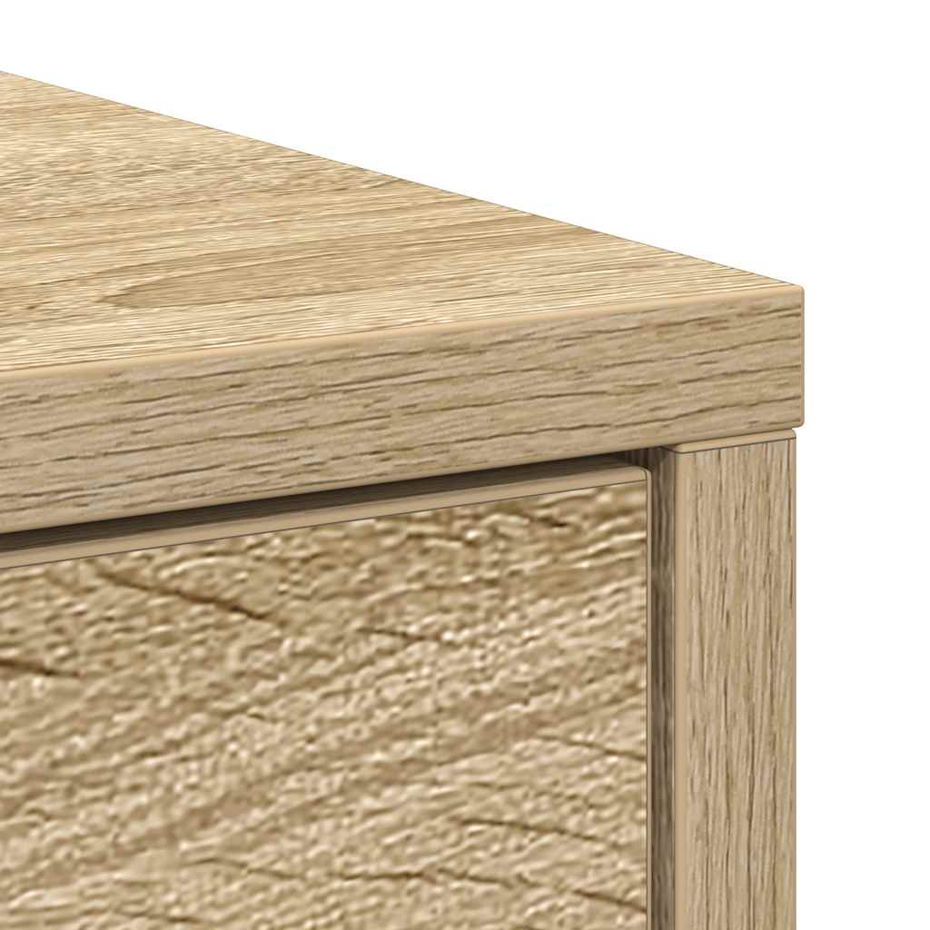 skænk med skuffe 80x34x76 cm konstrueret træ sonoma-eg