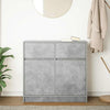 skænk med skuffe 80x34x76 cm konstrueret træ betongrå